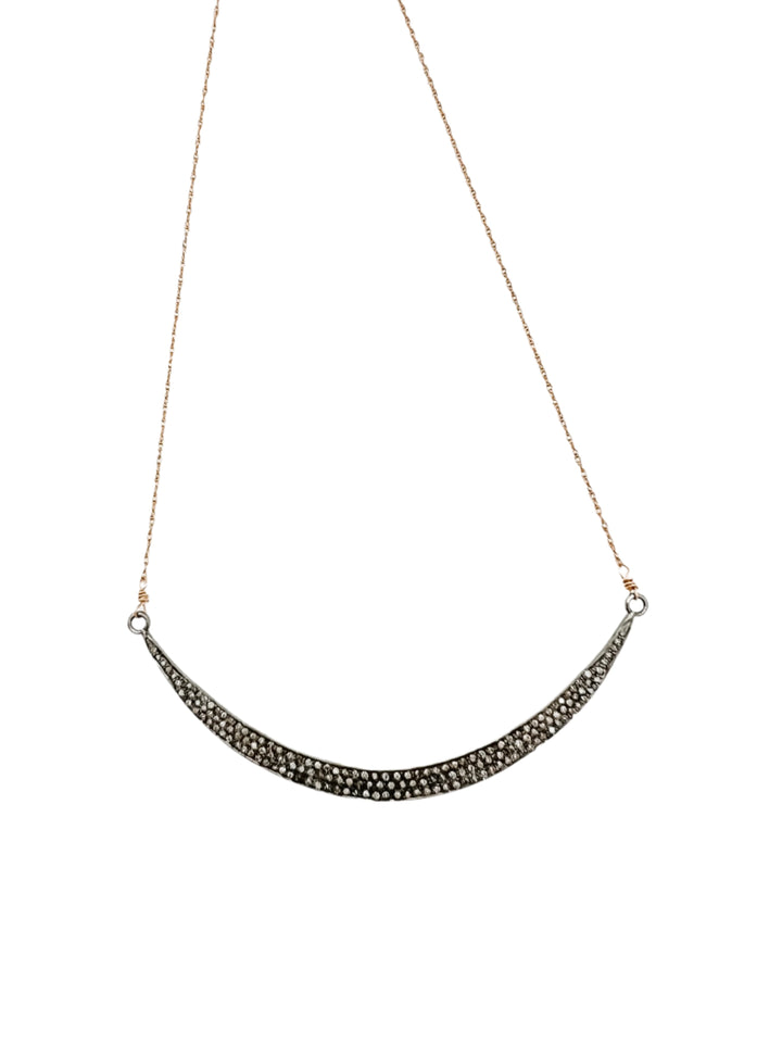 Large Flat Pave Diamond Bar