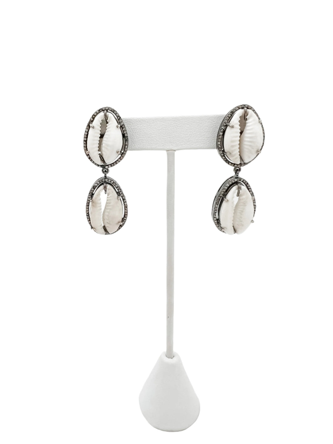 Cowrie Diamond Drop Earring