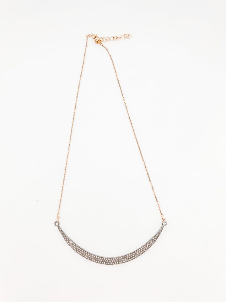 Large Flat Pave Diamond Bar