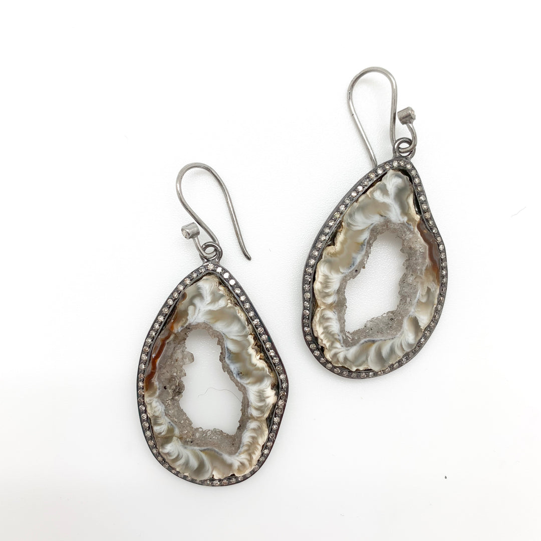 Agate Slice Earring