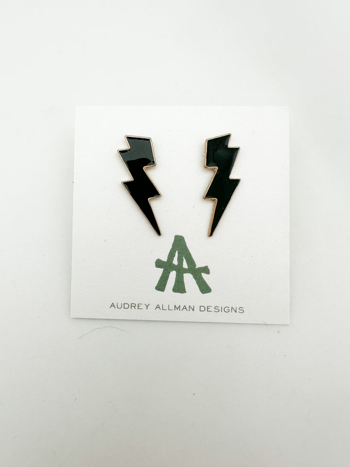Zig Zag Lightning Bolt Studs