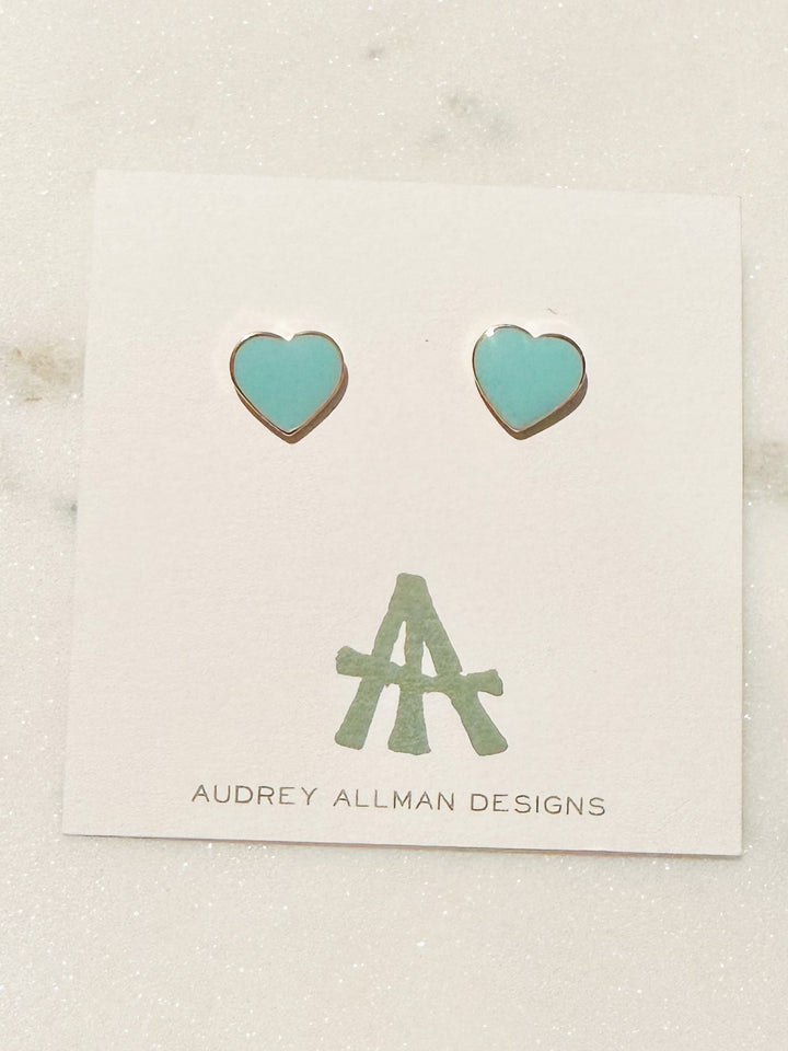 Enamel Heart Stud
