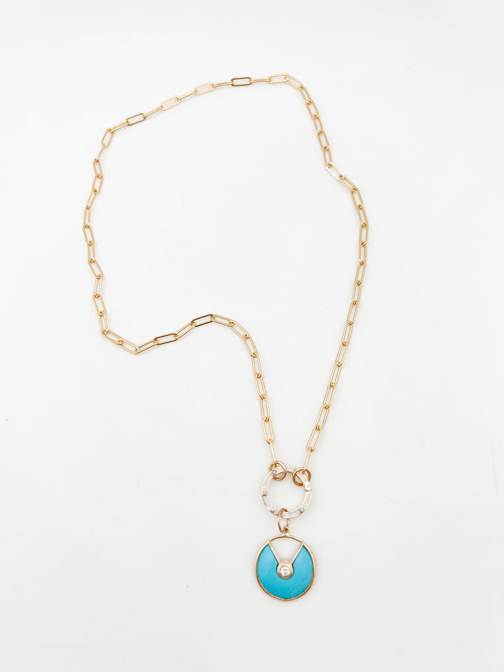 Turquoise Deco Pendant