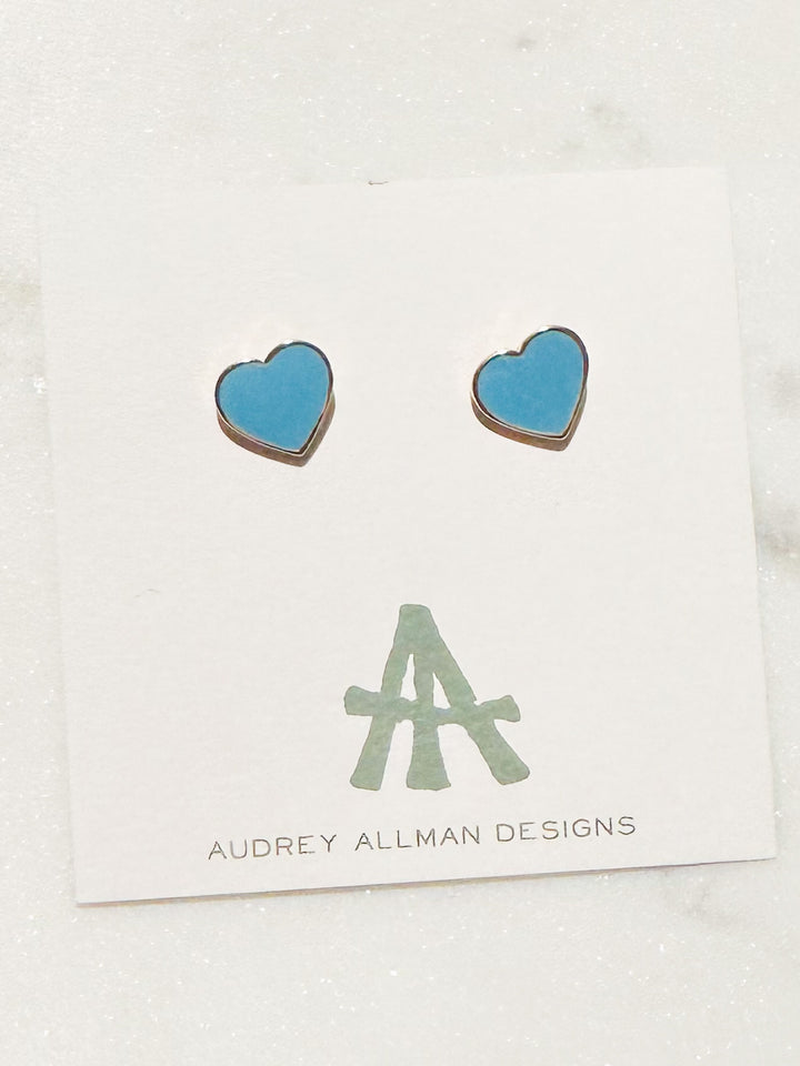 Enamel Heart Stud