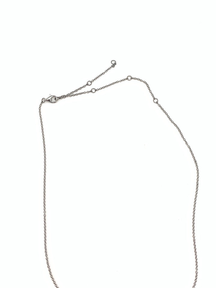 Pave Diamond Coin Necklace