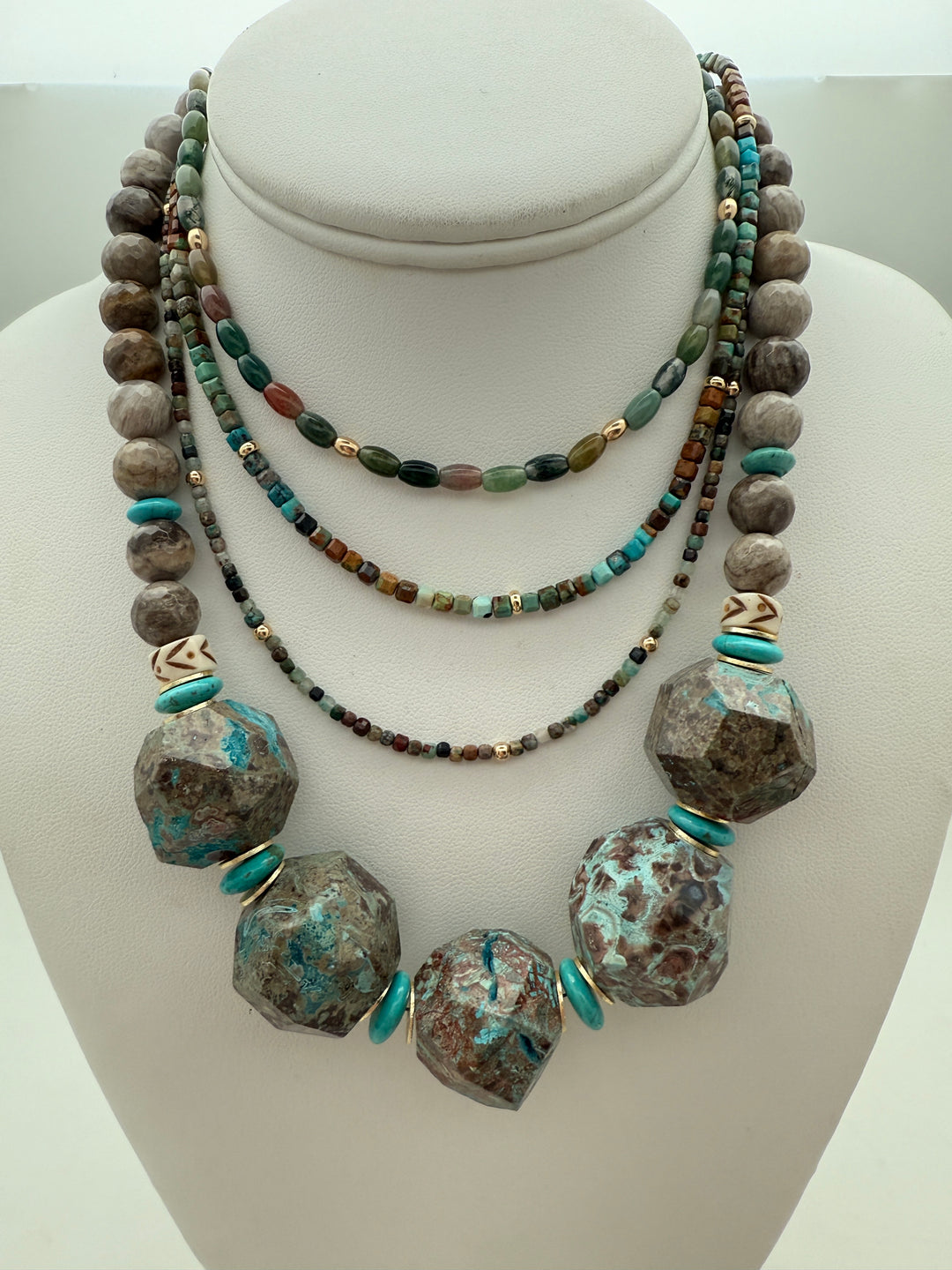 Chrysocolla and Jasper Necklace