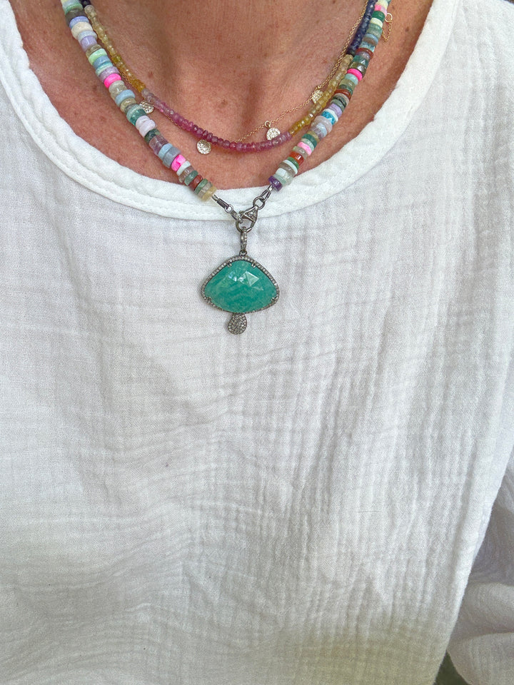 Mixed Gemstone West Palm with Diamond Clasp