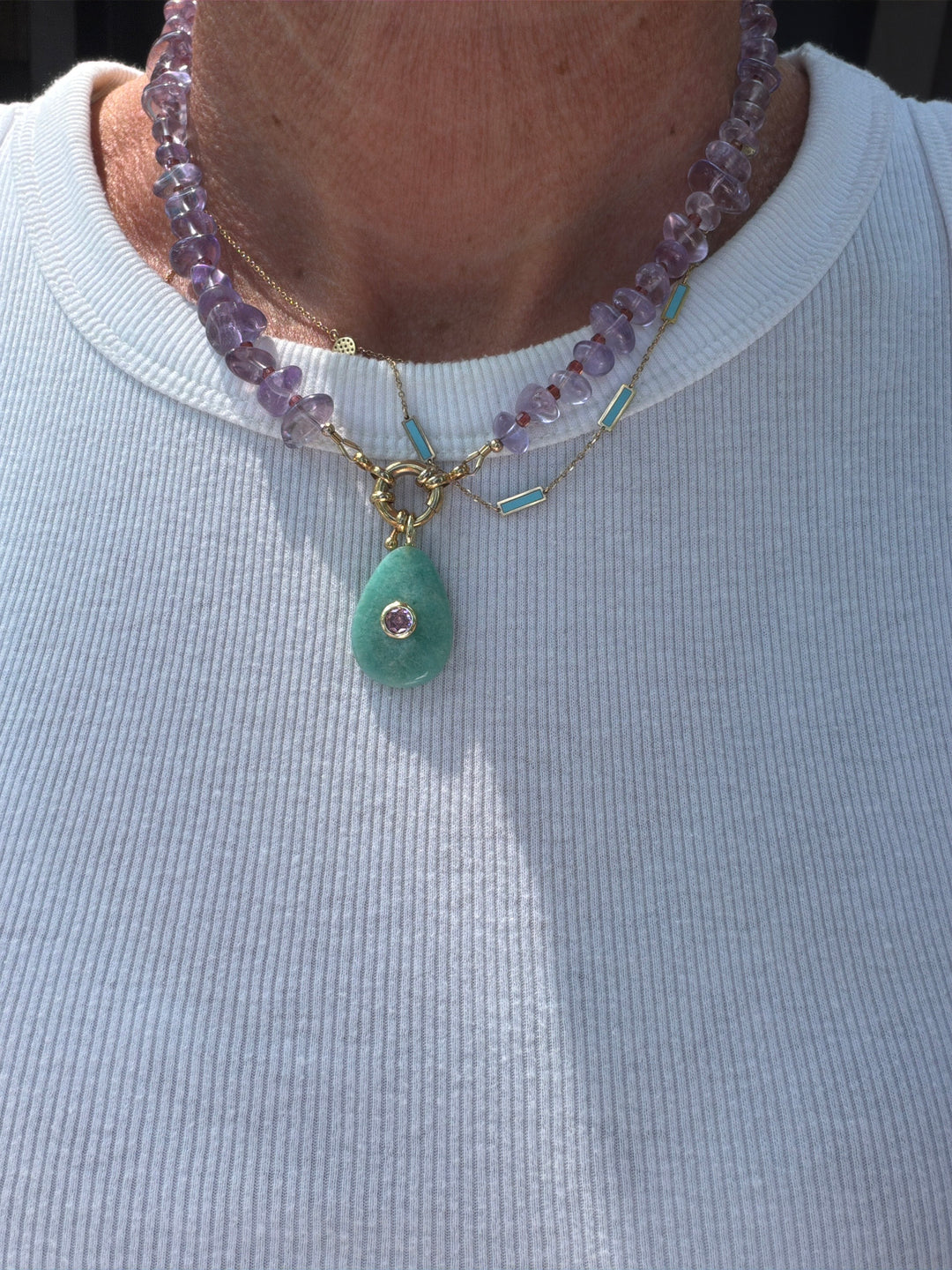 Amethyst And Garnet Necklace