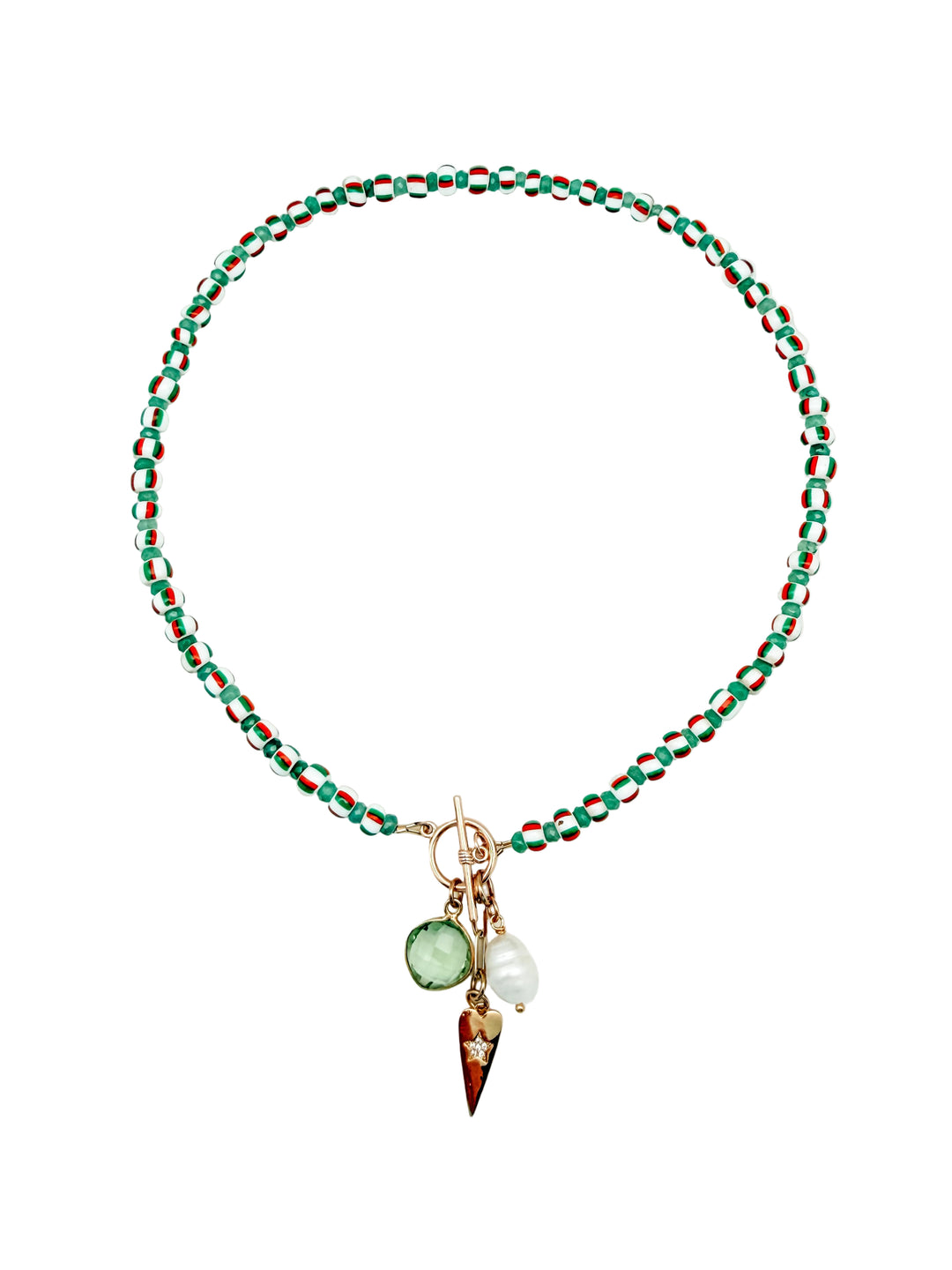 Striped Charm Necklace