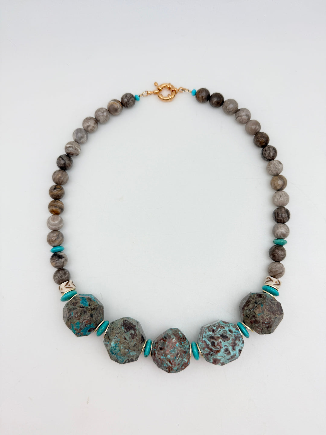 Chrysocolla and Jasper Necklace