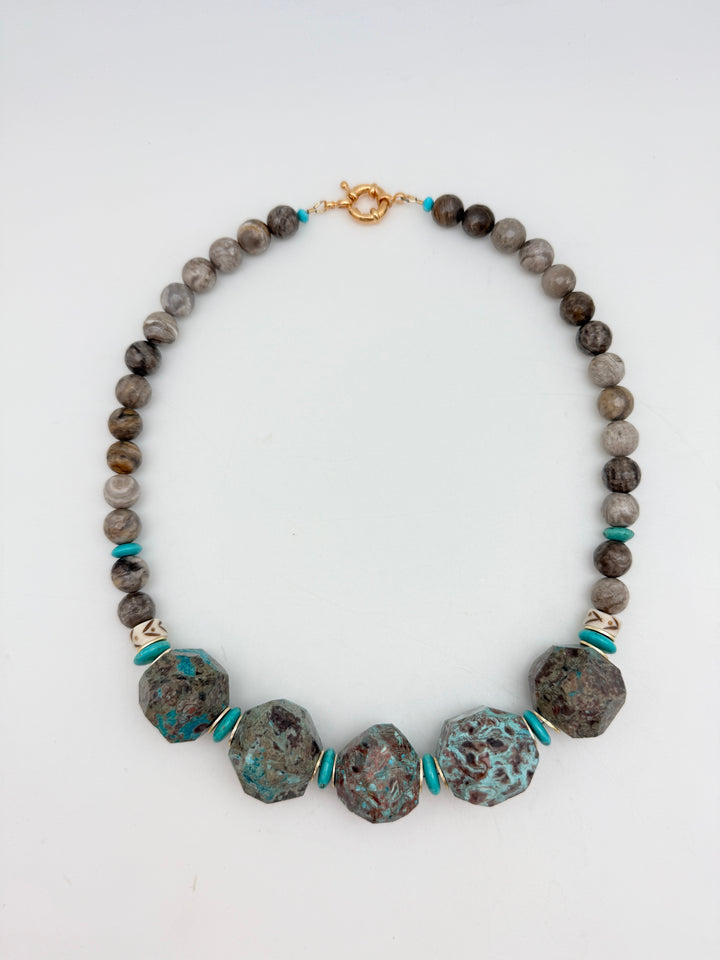 Chrysocolla and Jasper Necklace