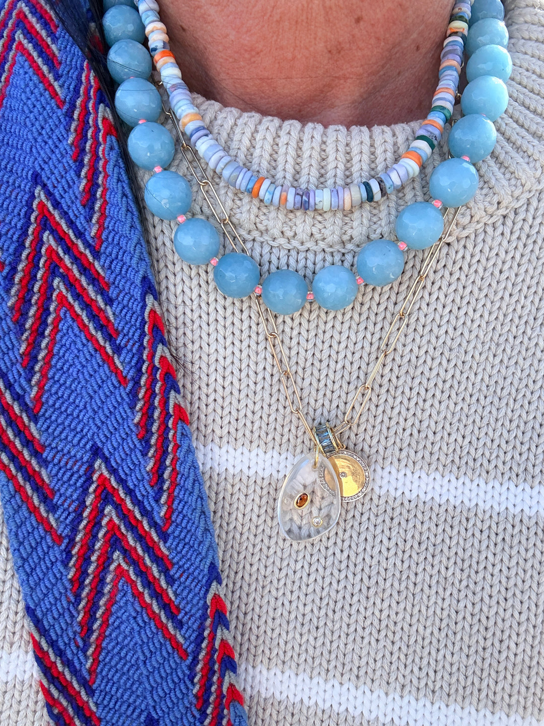 Summer Mixed Opal West Palm Necklace