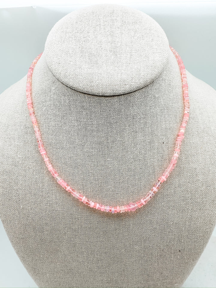 Neon Pink Opal Necklace