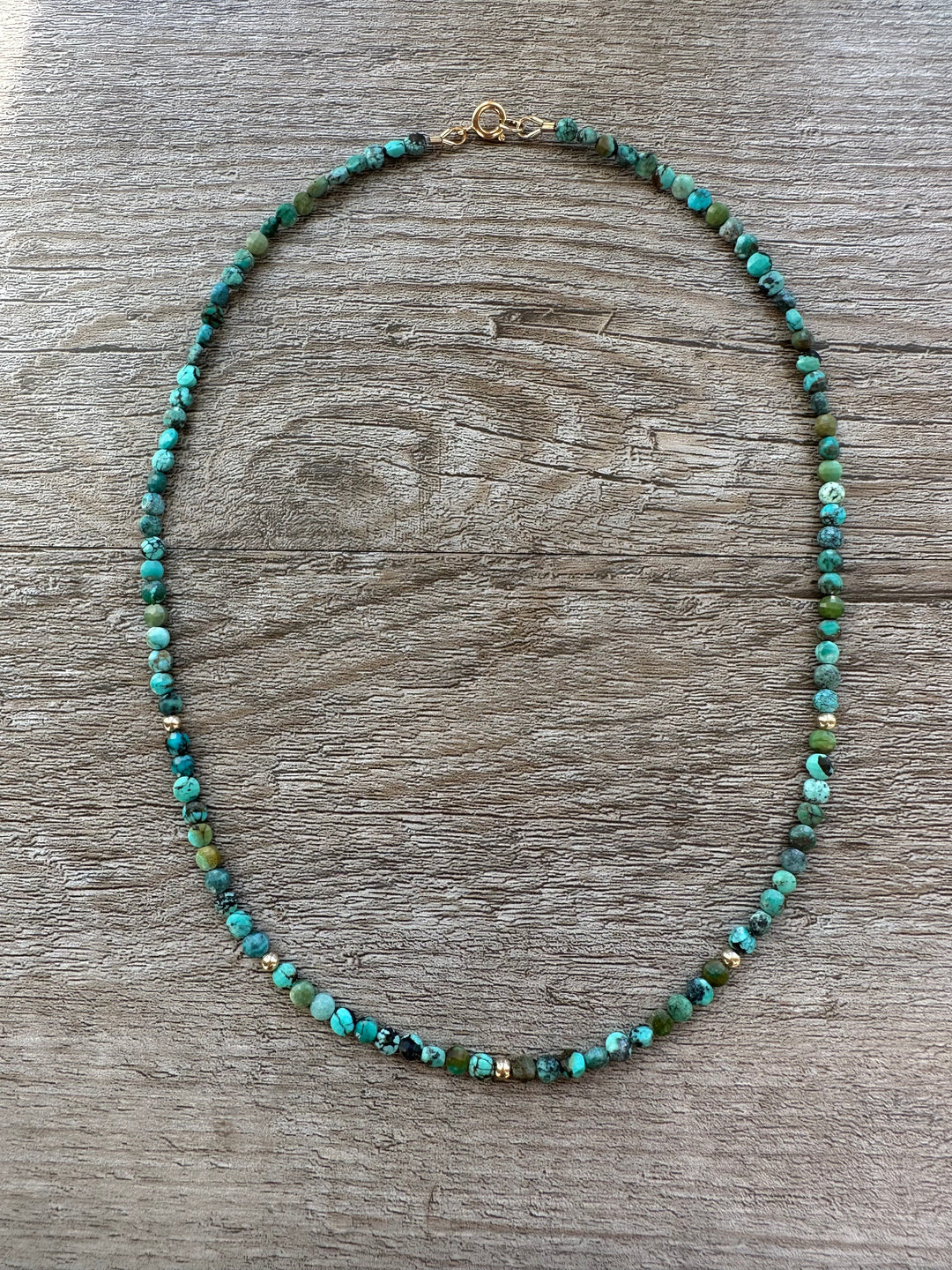 Turquoise and Gold Layer Neklace