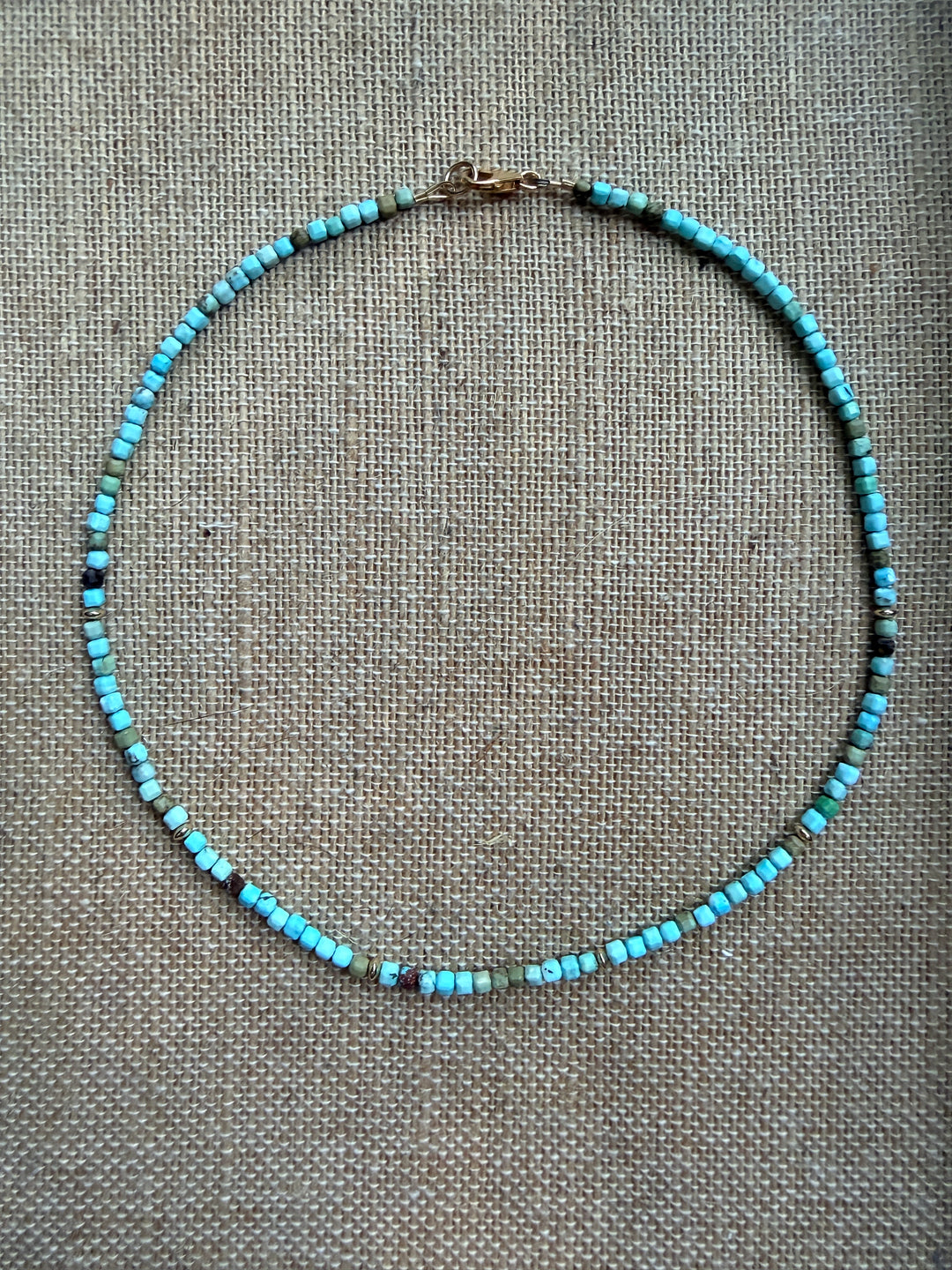 Cubed Turquoise Layer Necklace