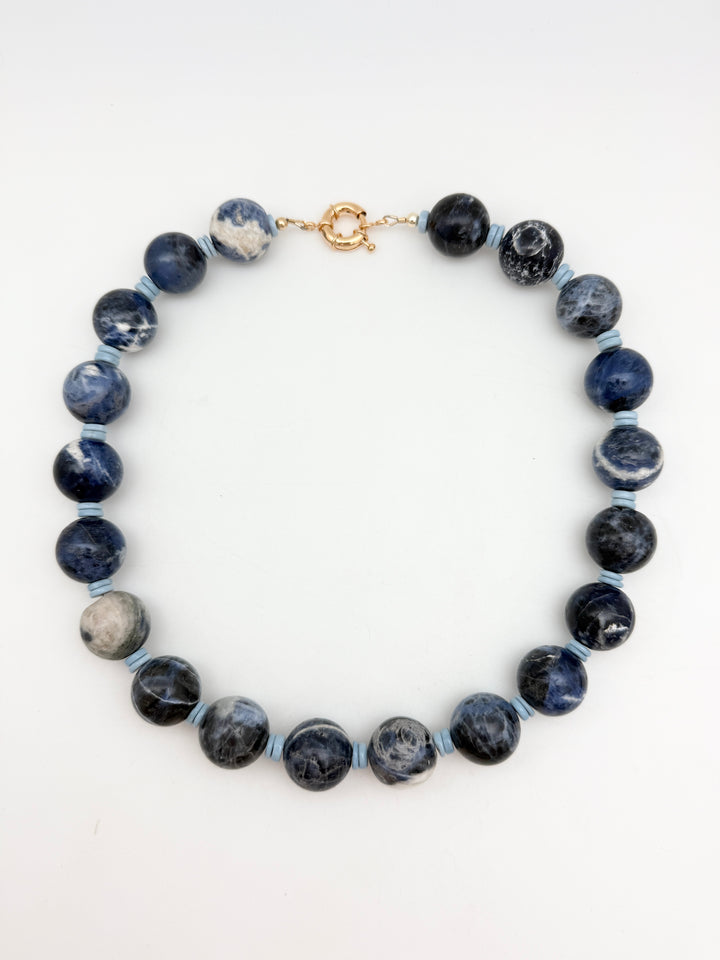 Blue Sodalite Gumball Necklace