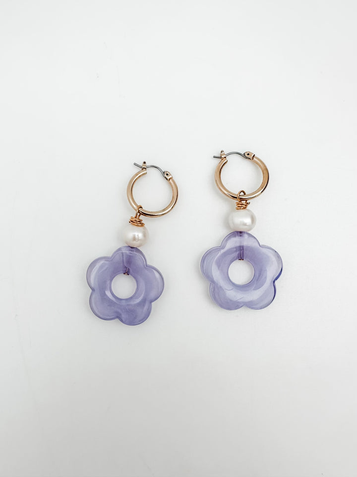Bloom Acrylic and Pearl Drop Earring