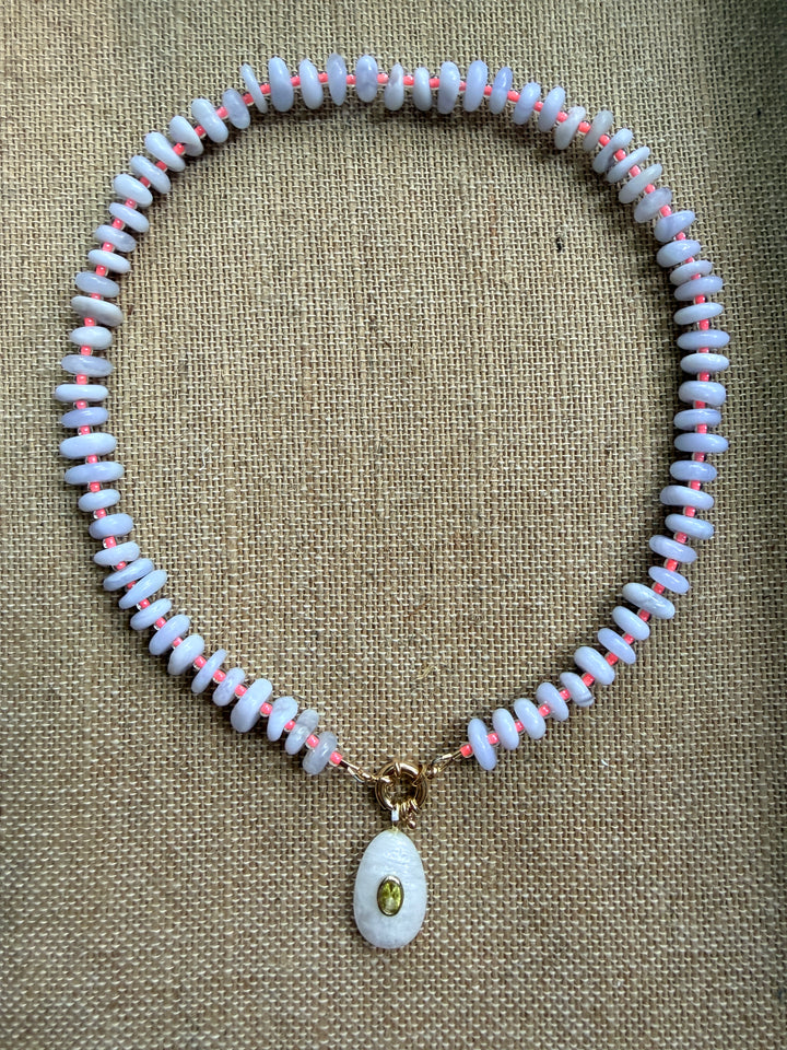 Blue Lace Agate Candy Necklace
