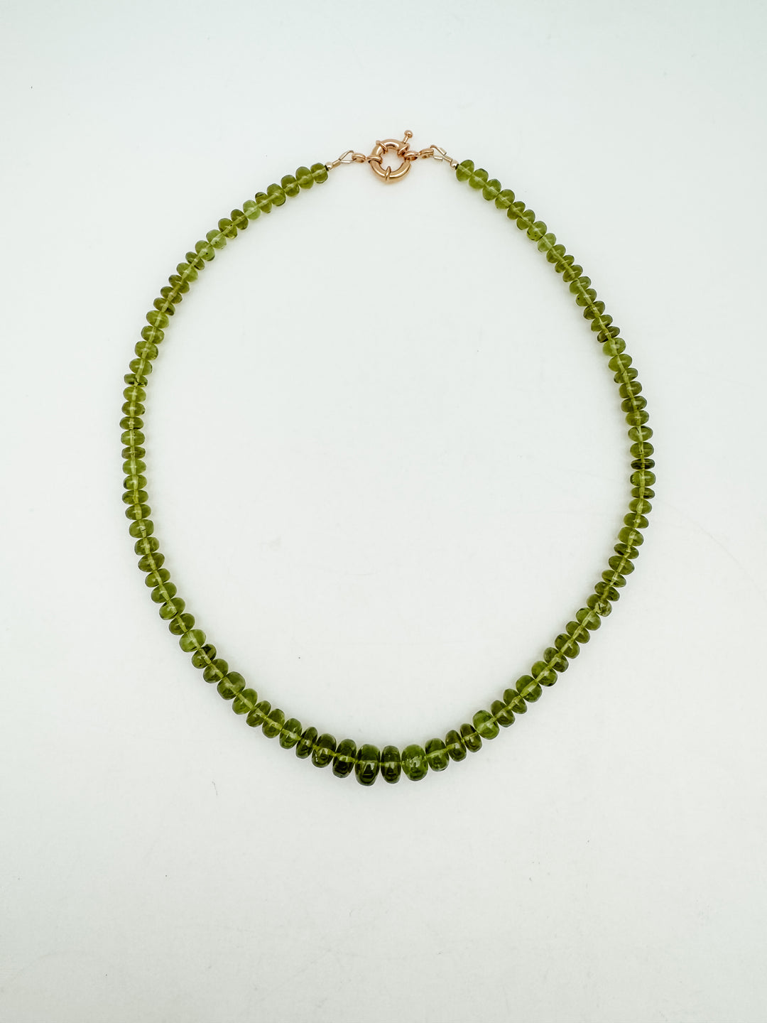 Green Peridot Graduated Candy Necklace