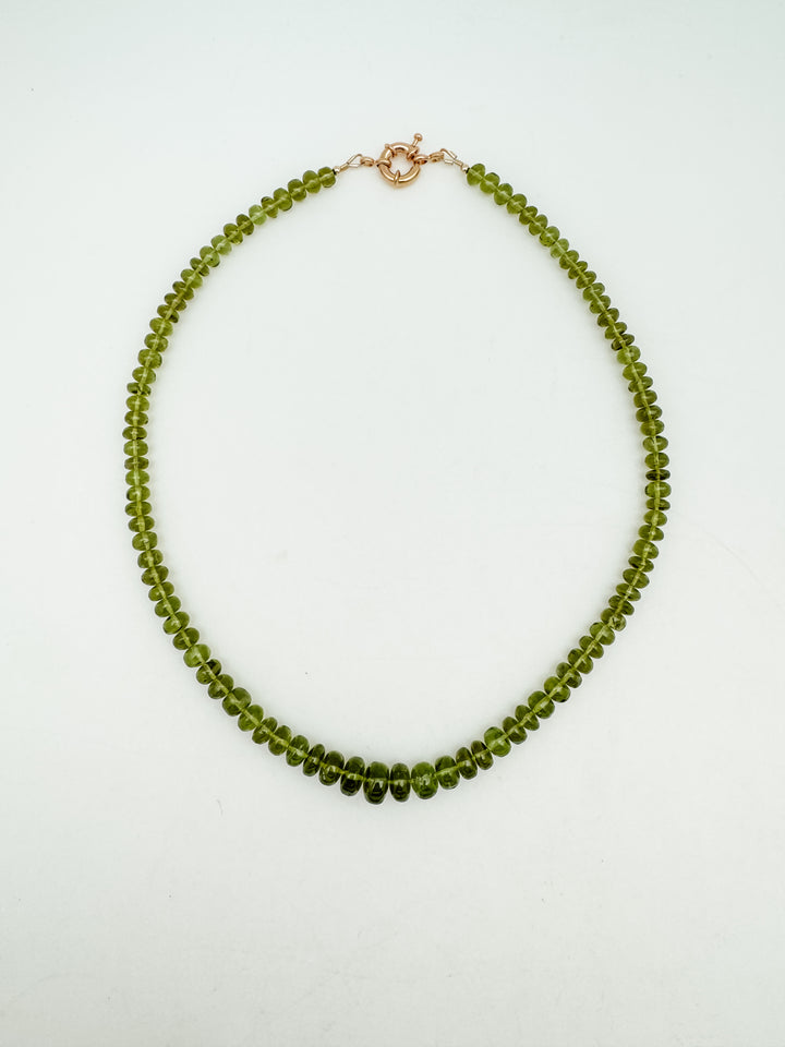 Green Peridot Graduated Candy Necklace