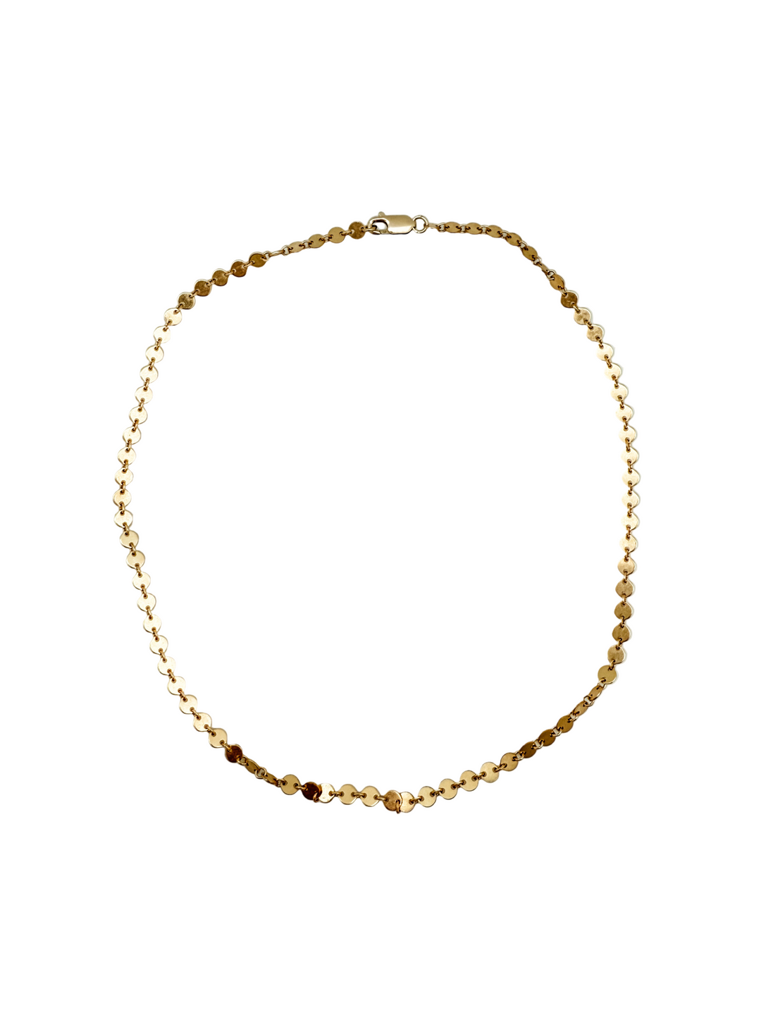 Gold Disco Chain Necklace