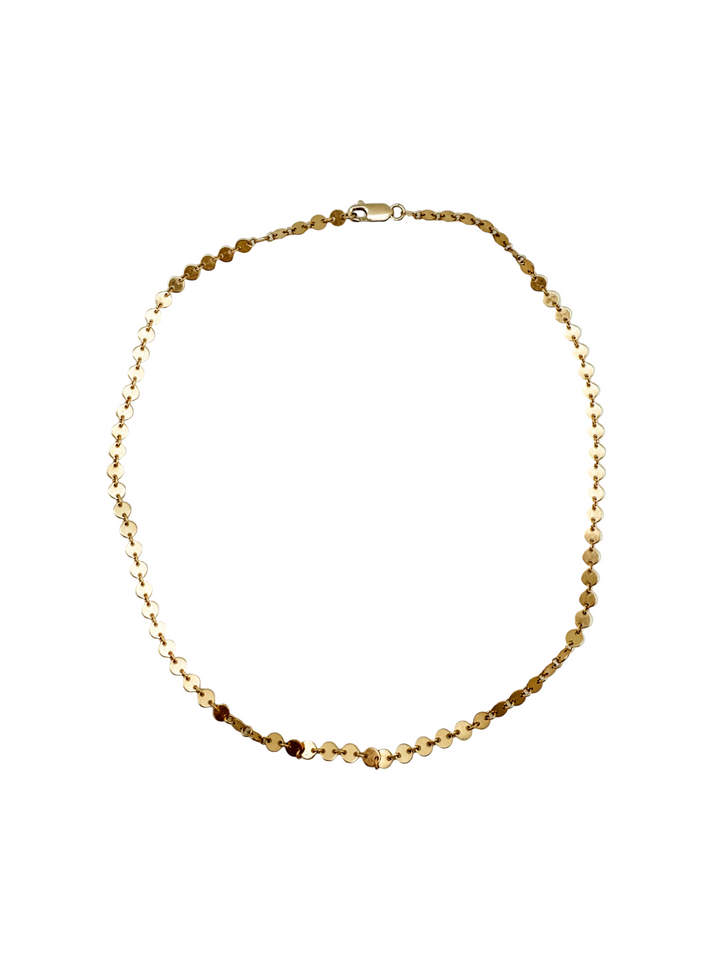 Gold Disco Chain Necklace