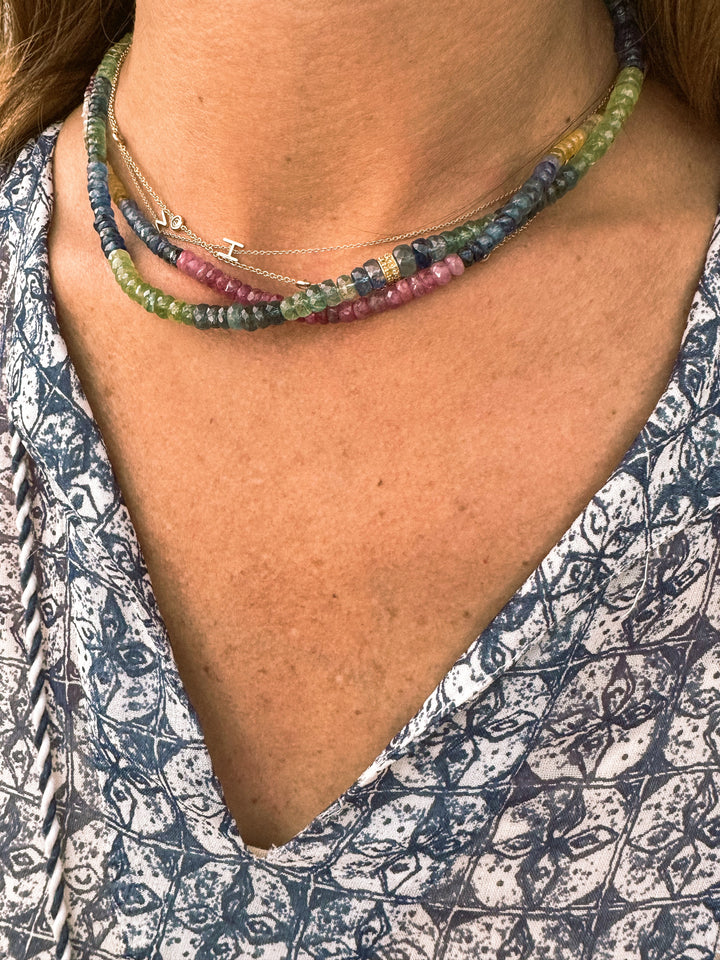 Kyanite and Diamond Necklace