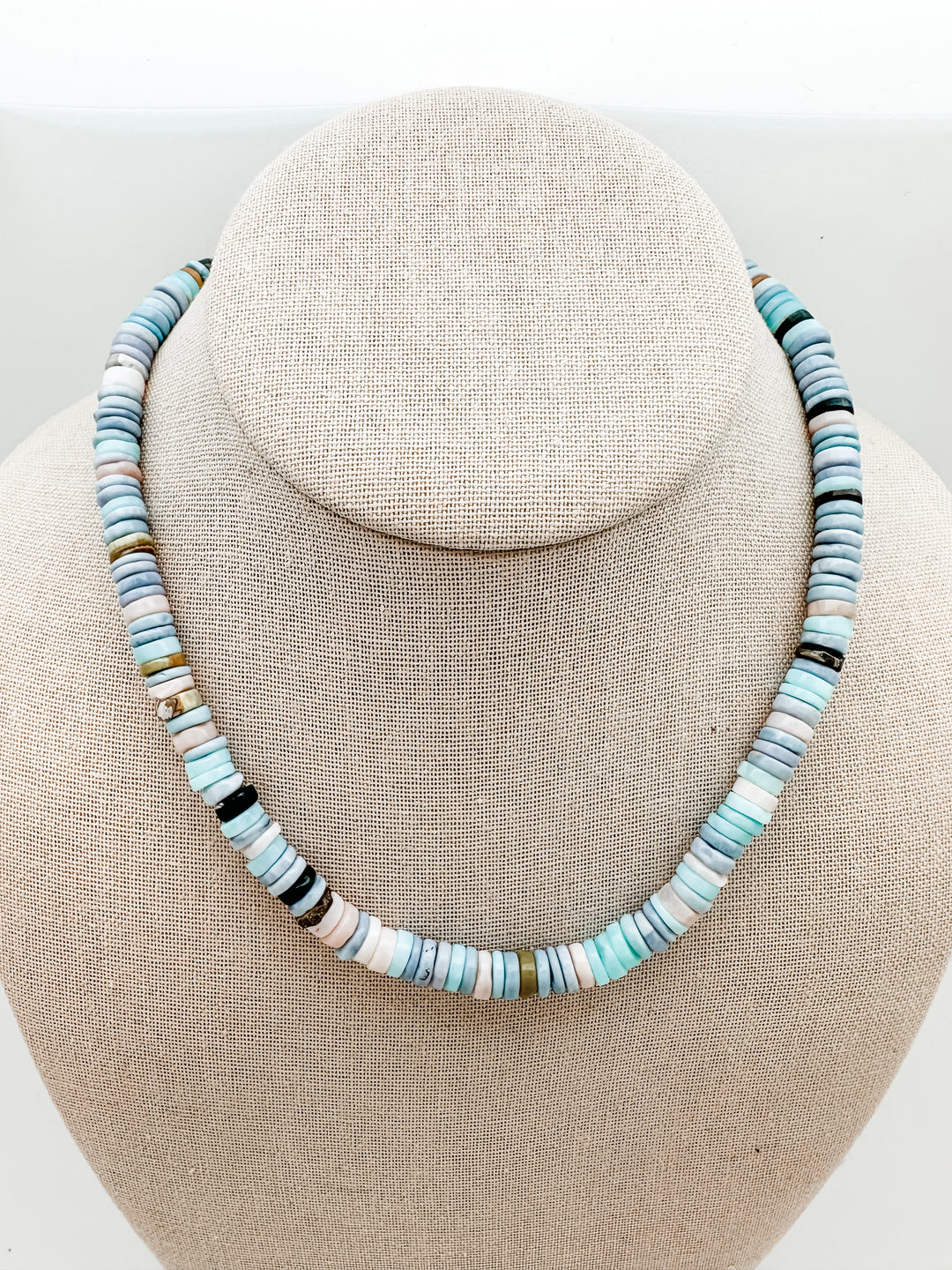 Mixed Blue Opal Gemstone West Palm Necklace