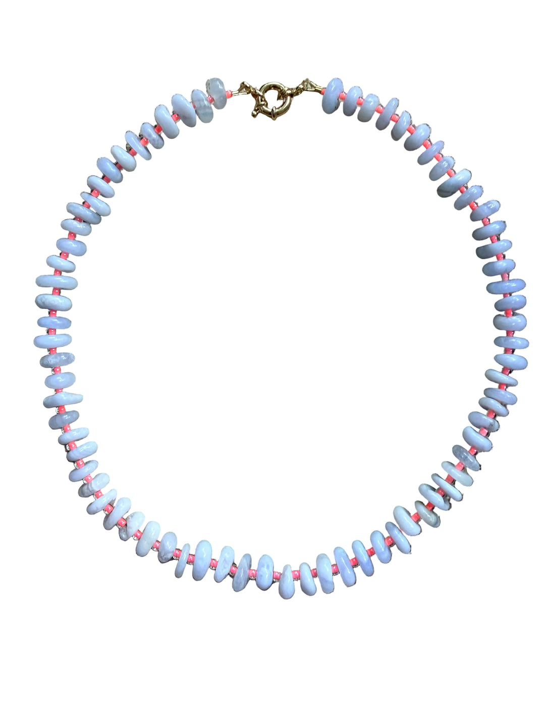 Blue Lace Agate Candy Necklace