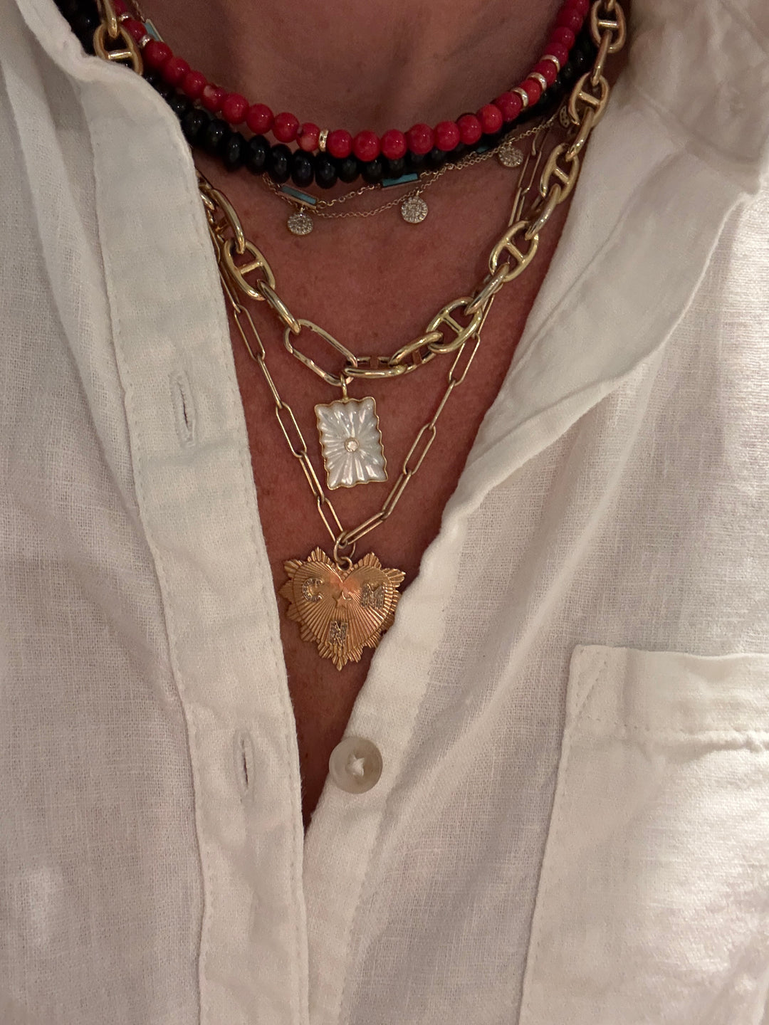 Tate Red Coral Necklace