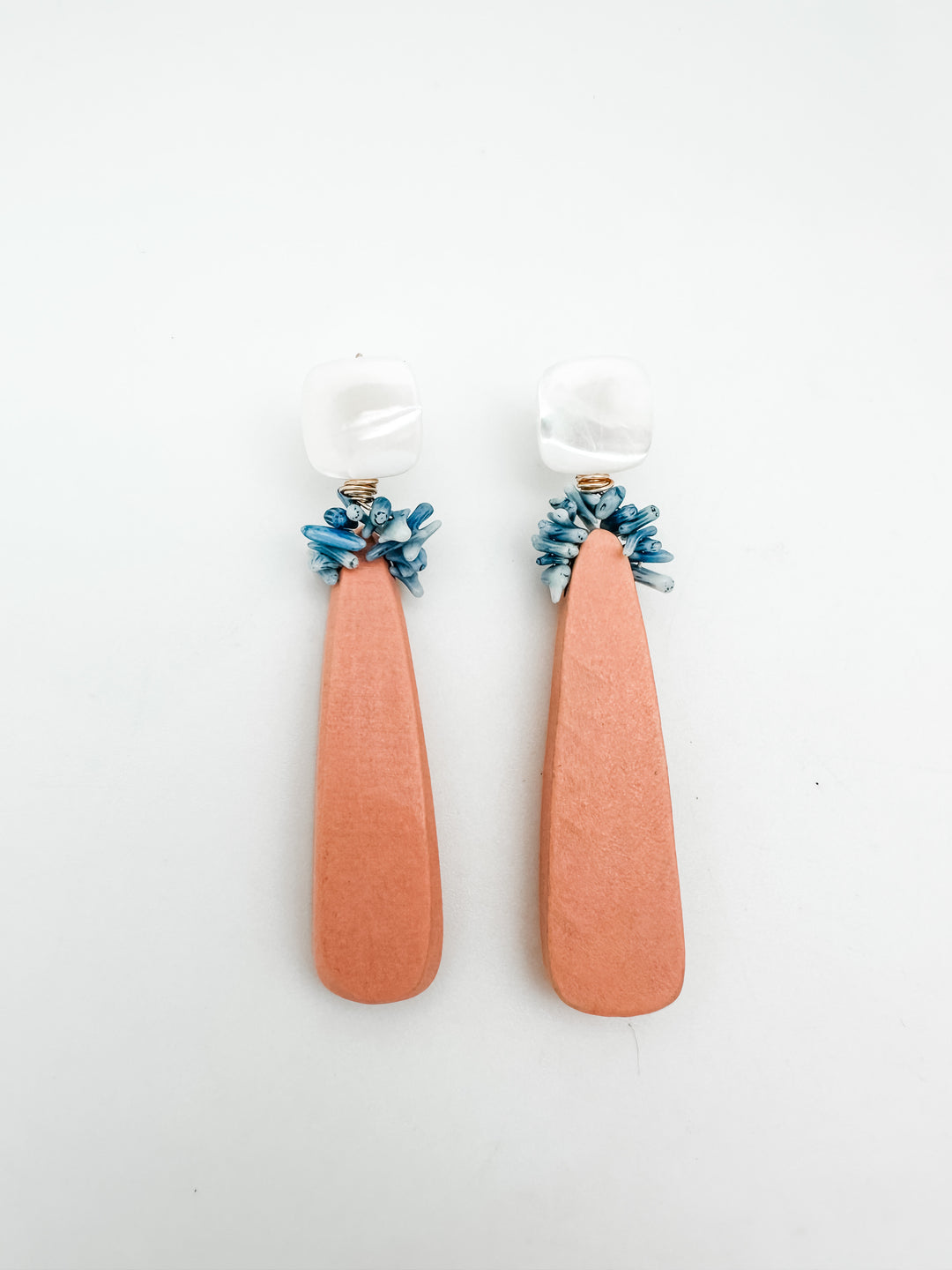 Peach Wooden Earrings