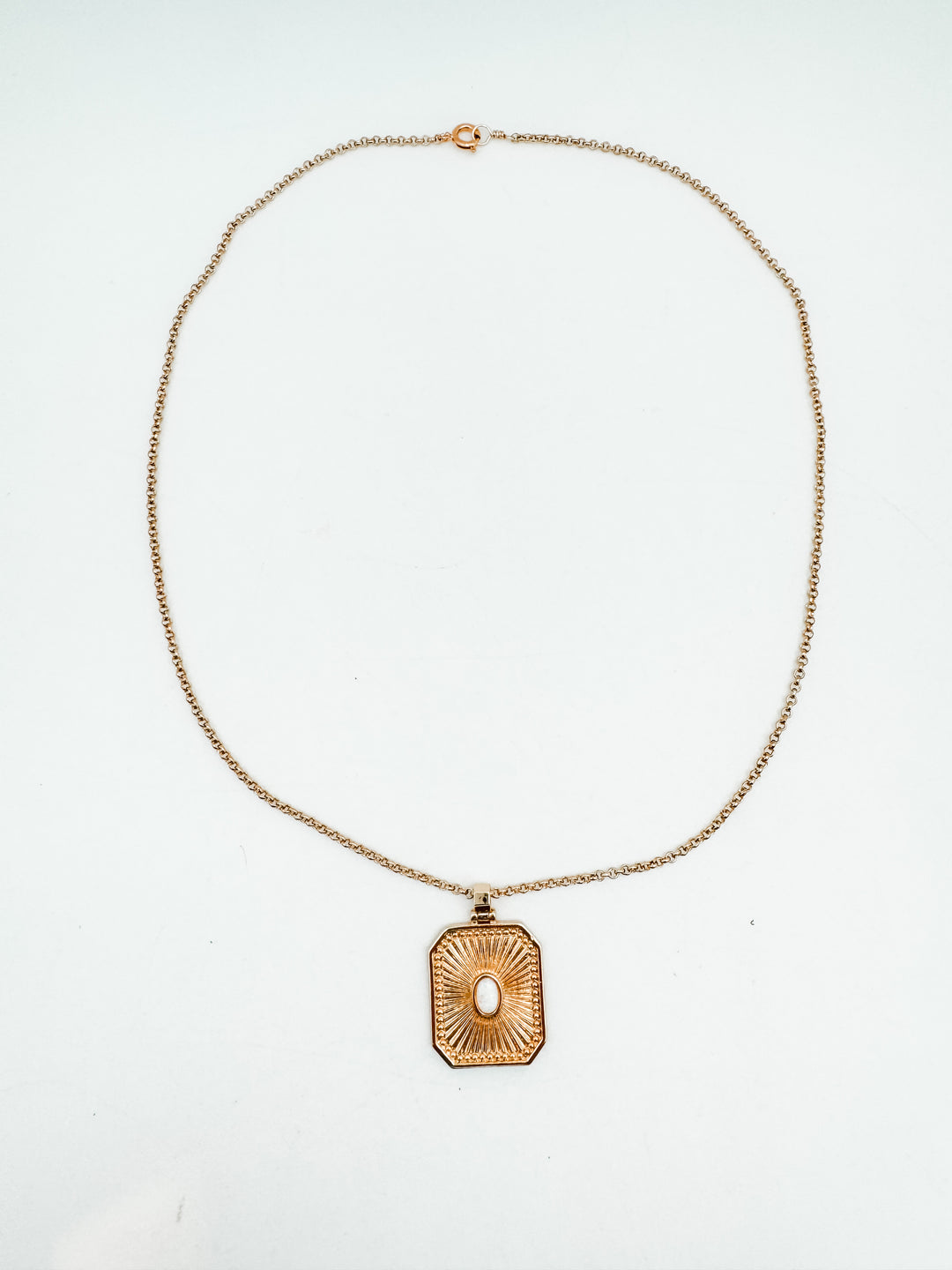Gold and Opal Pendant Necklace