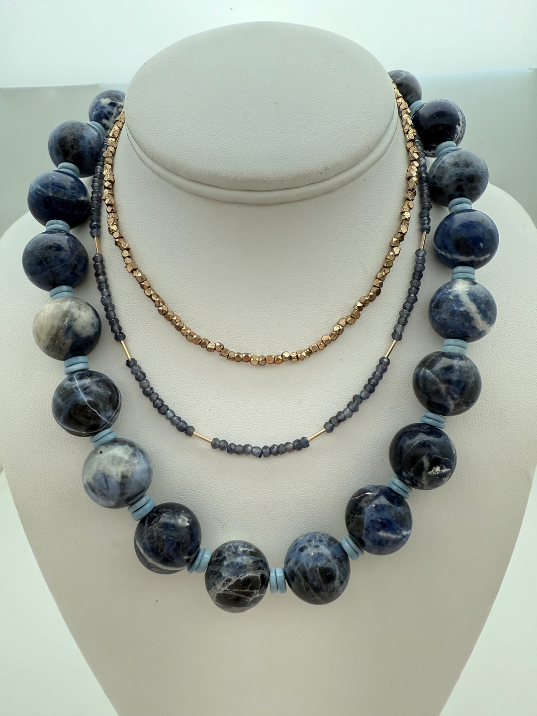 Blue Sodalite Gumball Necklace