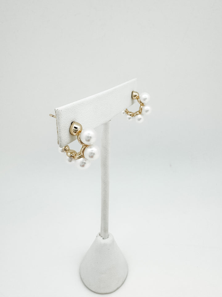 Mini Pearl Hoop Earring