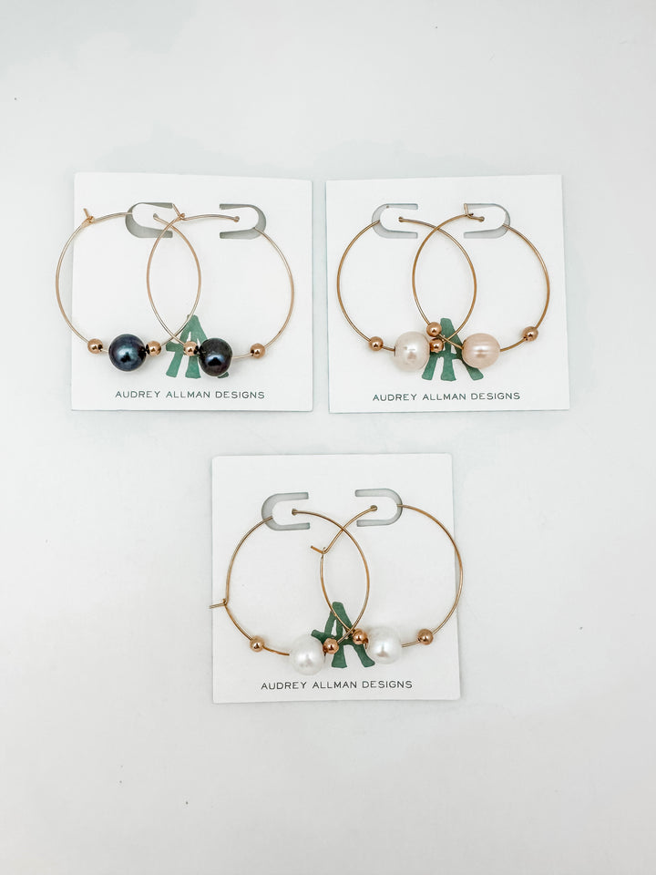 Freshwater Pearl Hoop Earrings