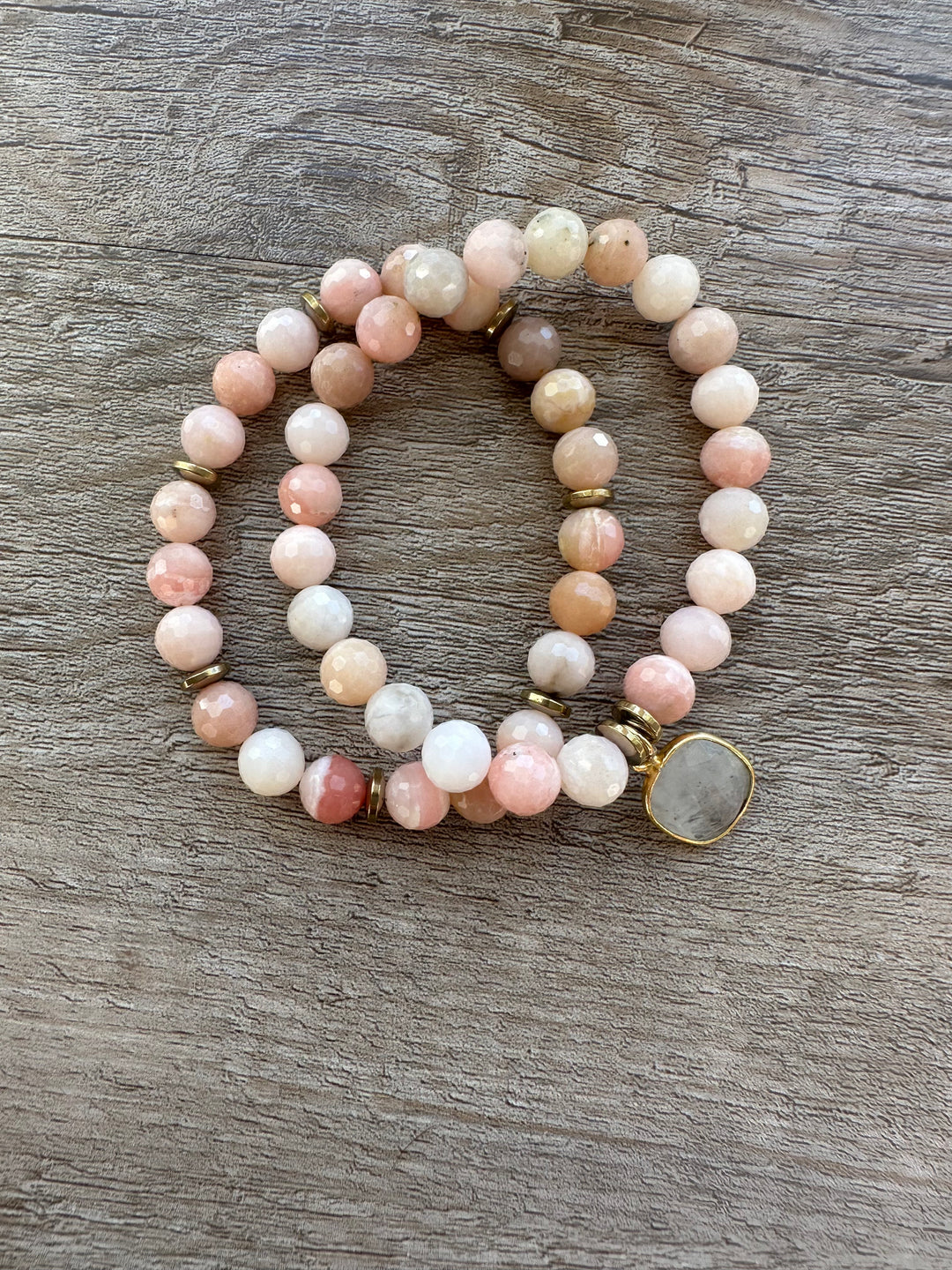 Pink Opal Bracelet Stack