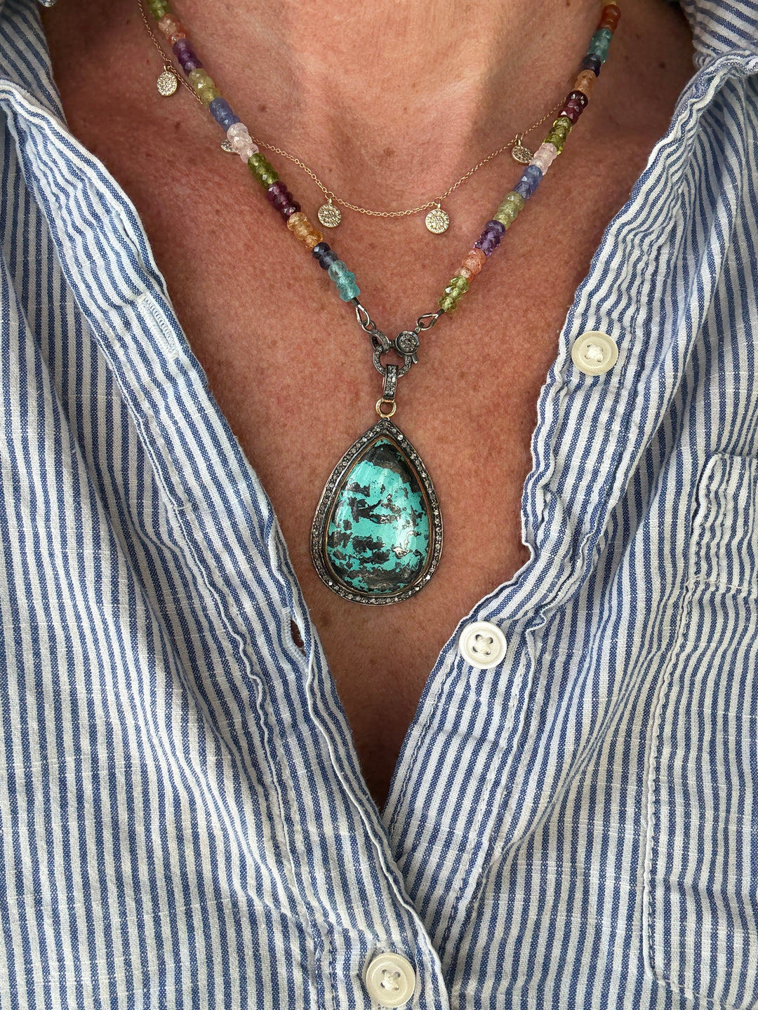 Faceted Gemstone Necklace