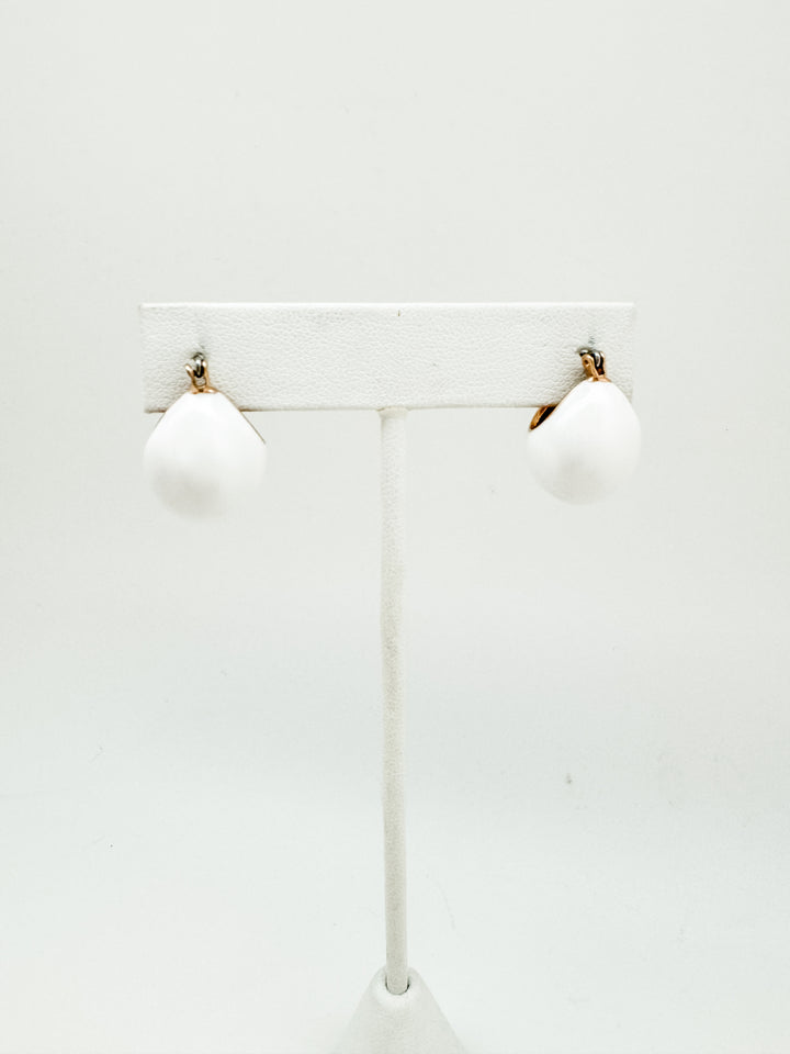 Mod Enamel Hoop Earring