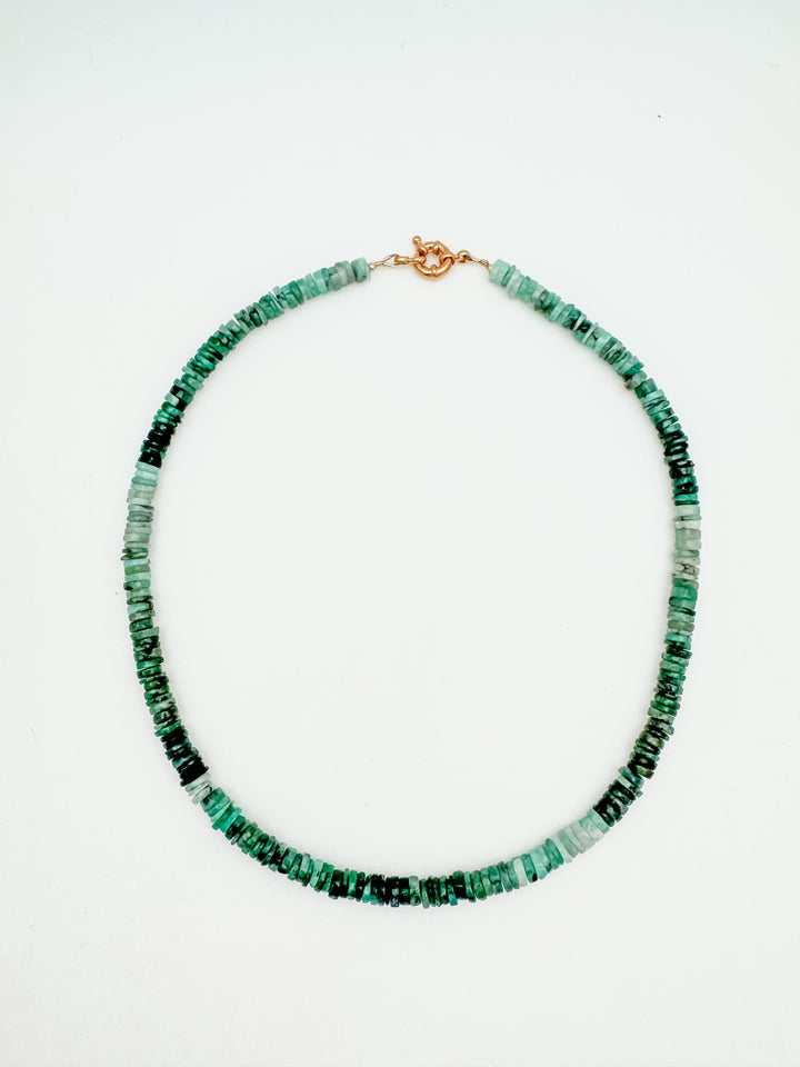 Emerald Faceted West Palm Necklace