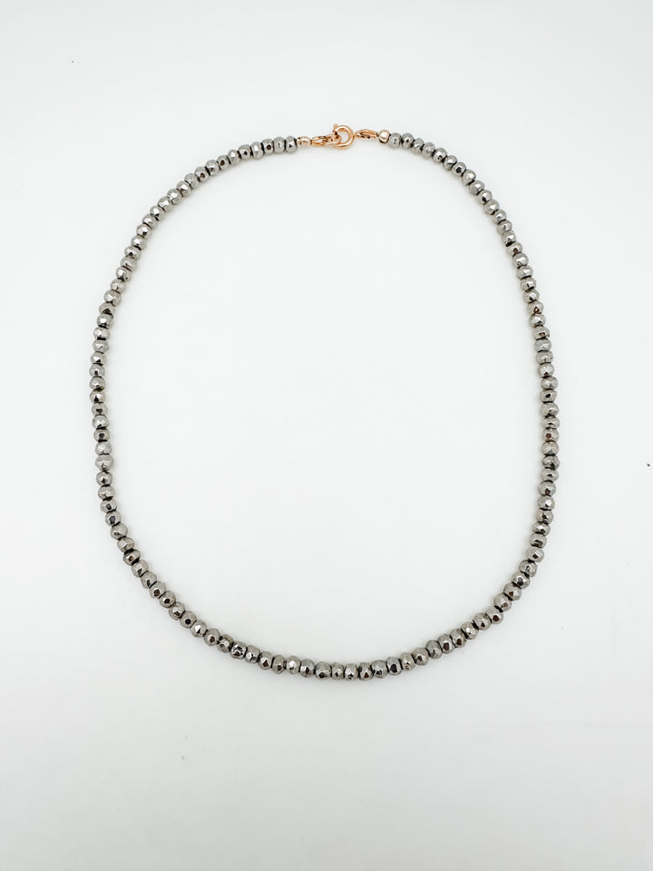 Silver Pyrite Necklace
