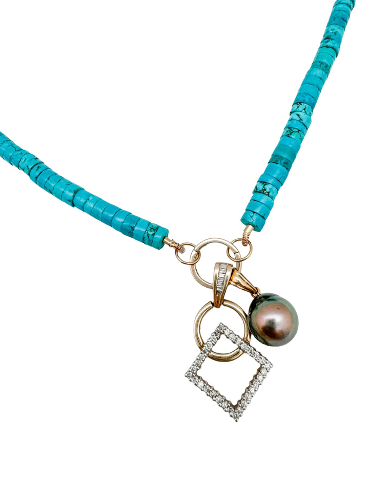 Vintage Retro Gold and Diamond Pendant