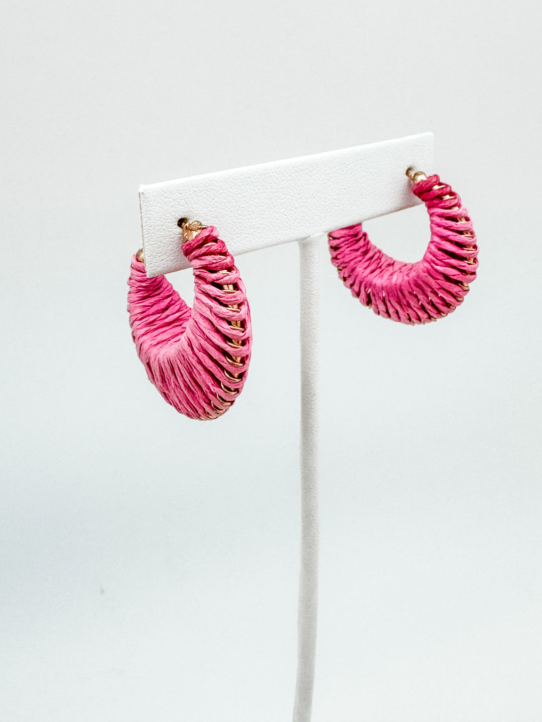 Pink Raffia Hoop