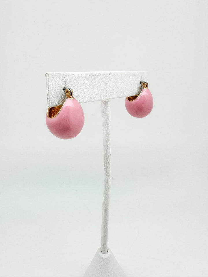 Mod Enamel Hoop Earring