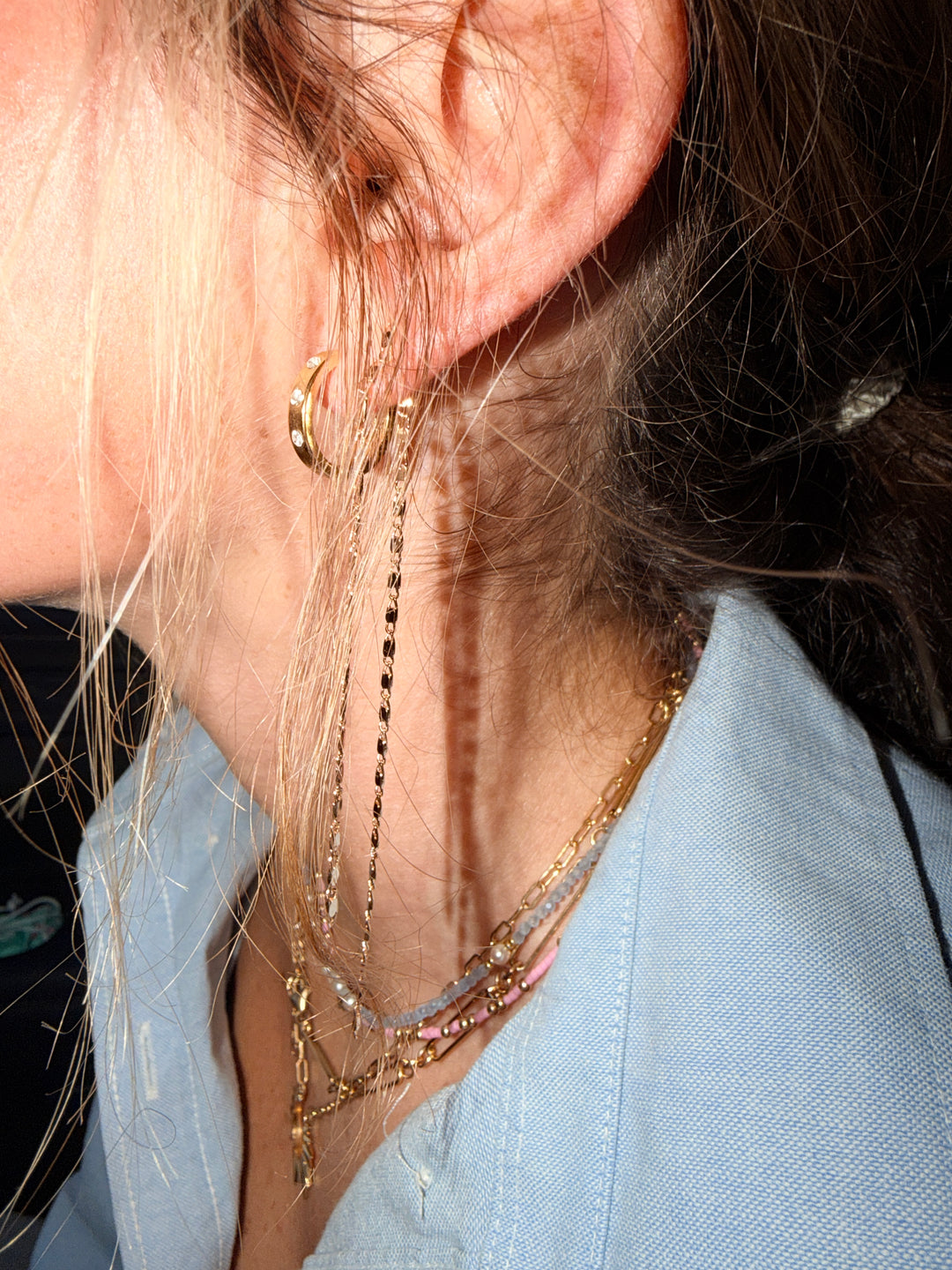 Gold Chain Dangle Earring