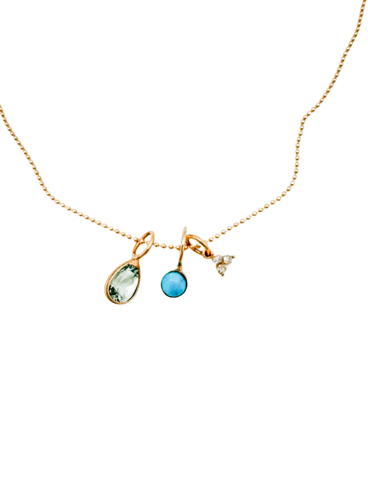 Mini Gemstone Charm Necklace