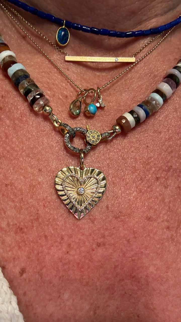 Mini Gemstone Charm Necklace