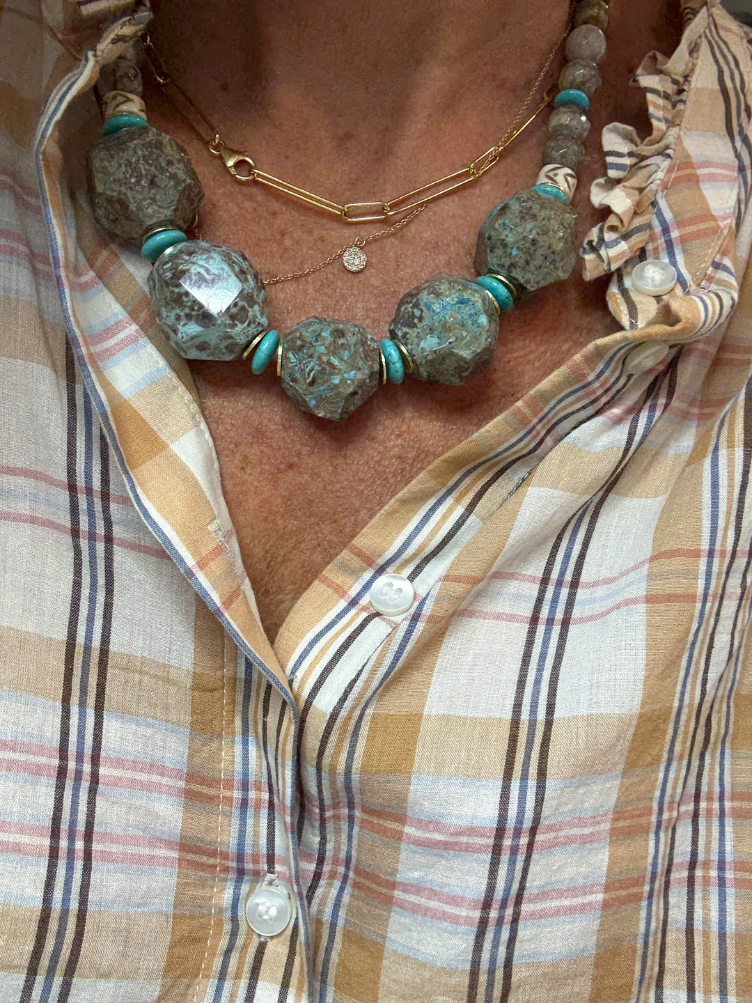 Chrysocolla and Jasper Necklace