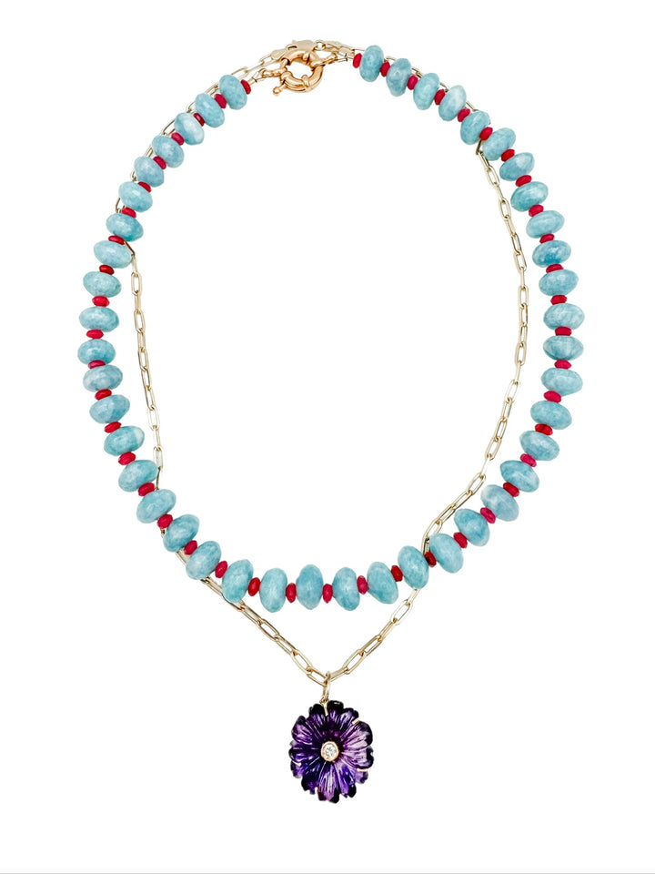 Agate and Jade Necklace