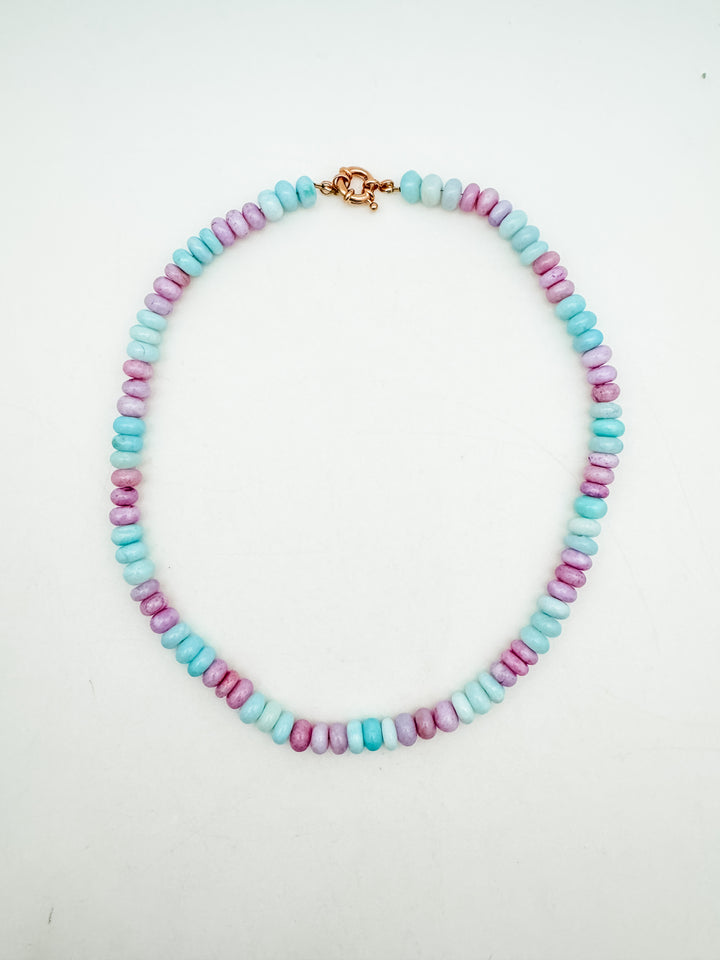 Purple and Blue Candy Opal Necklace