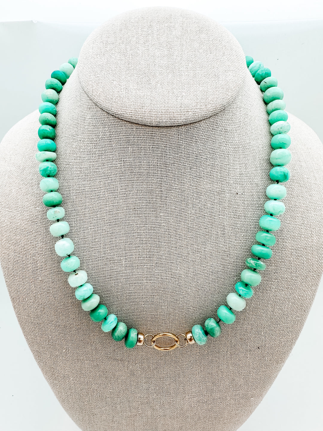 Hand Knotted Chrysoprase Gemstone Necklace